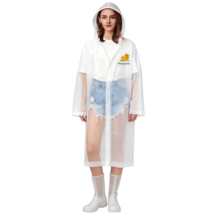 Picture of Reusable Adult EVA Digital Print Raincoat