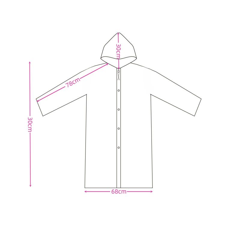 Picture of Reusable Adult EVA Digital Print Raincoat