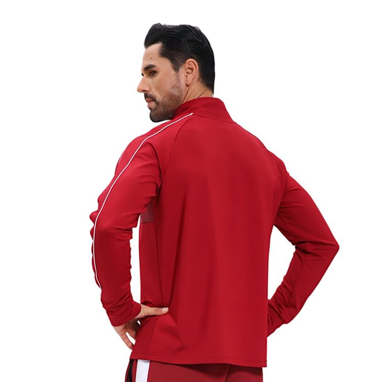 Picture of Polyester Spandex Sublimated Stand-Up Collar 1/4 Zip Splicing Raglan Jacket