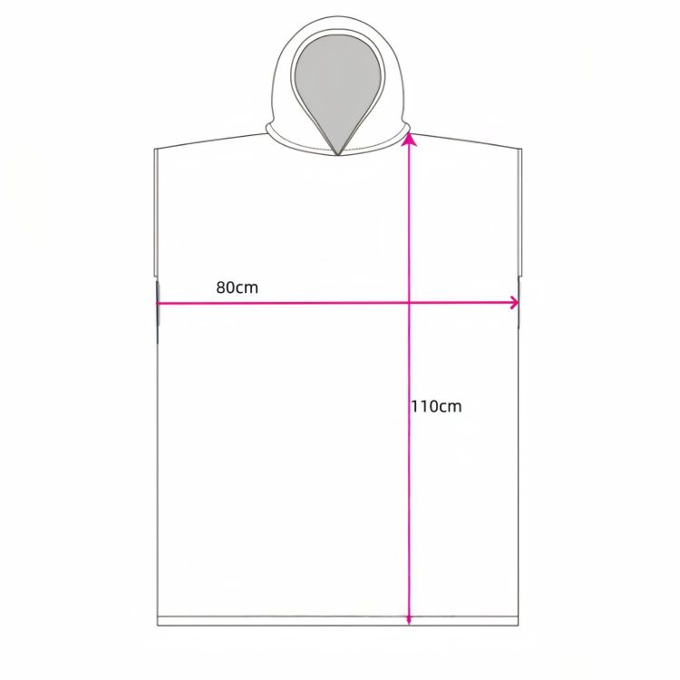 Picture of 100% Cotton Sublimation Hoody Towel Surf Poncho Without Pocket