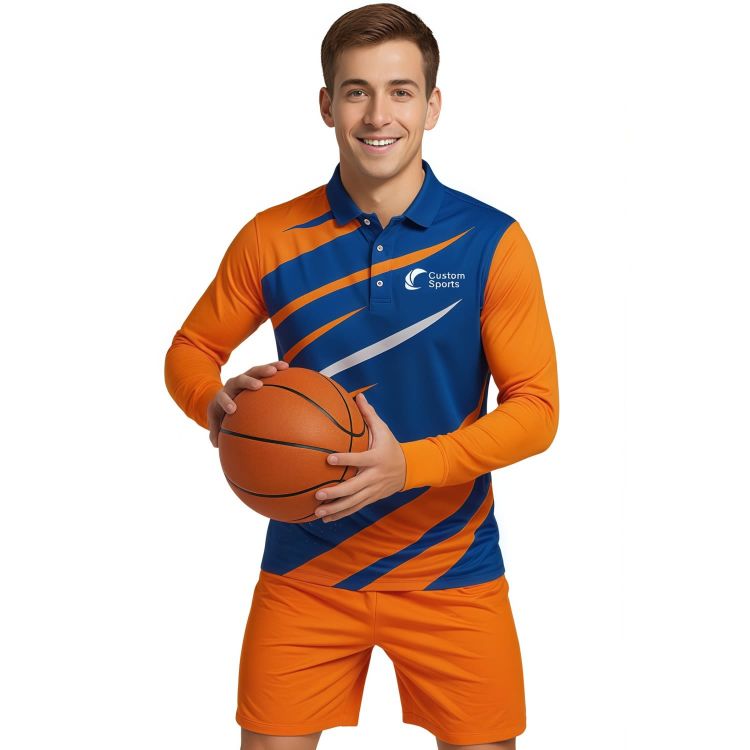 Picture of 100% Poly Milk Silk Sublimated Basic Long Sleeves POLO