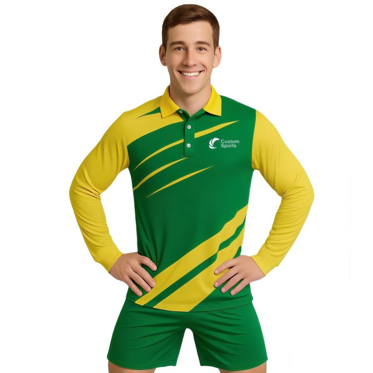 Picture of 100% Poly Micro Mesh Sublimated Basic Long Sleeves POLO
