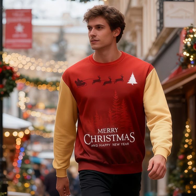 Picture of Unisex Adults Polyester Spandex Sublimated Christmas Sweatshirts