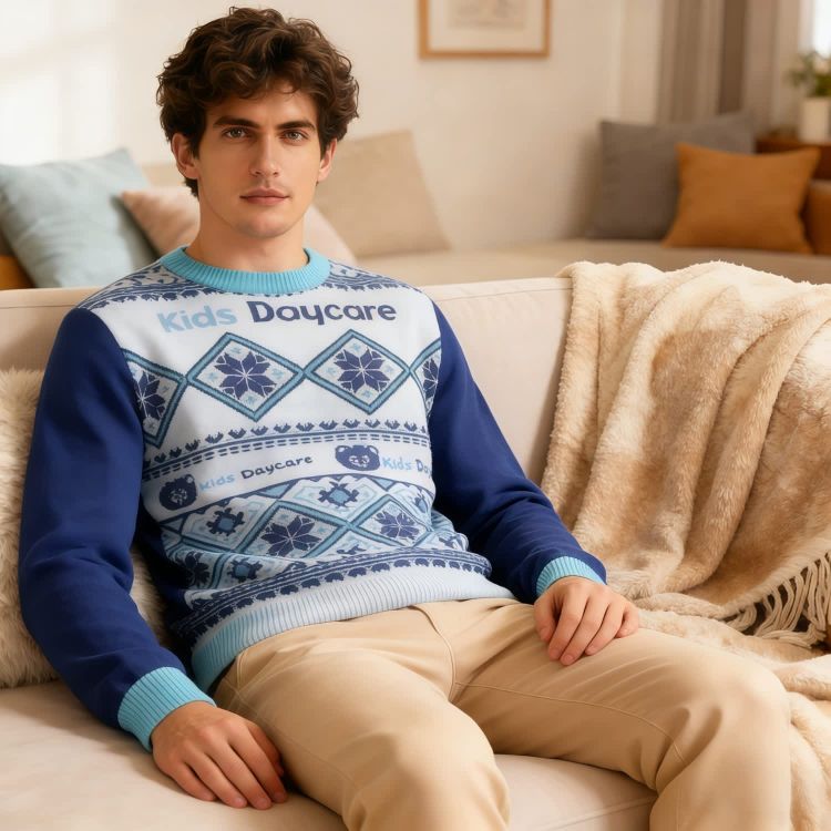Picture of Unisex Acrylic Cotton Jacquard Sweater