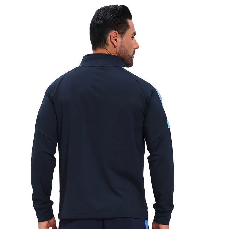 Picture of Polyester Spandex Sublimated High Stand-Up Collar  1/4 Zip Raglan Jacket