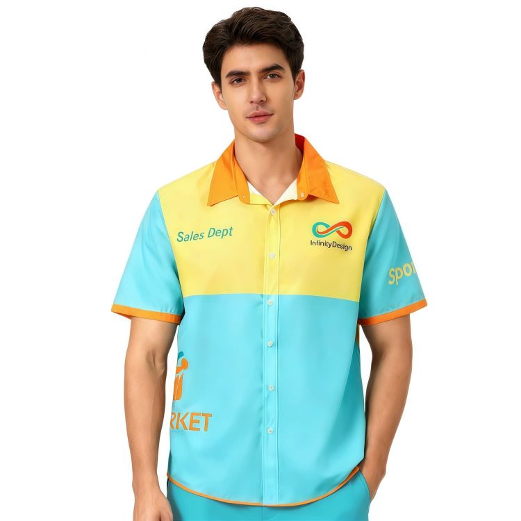 Picture of Men's Polyester Spandex Sublimated Hawaiian Shirt