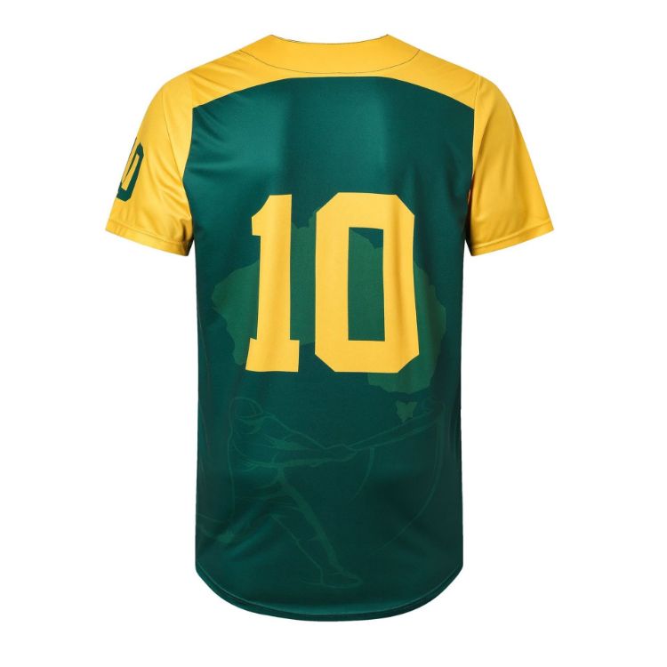 Picture of Men's 100% Polyester Sublimated 2-Button Baseball Jersey