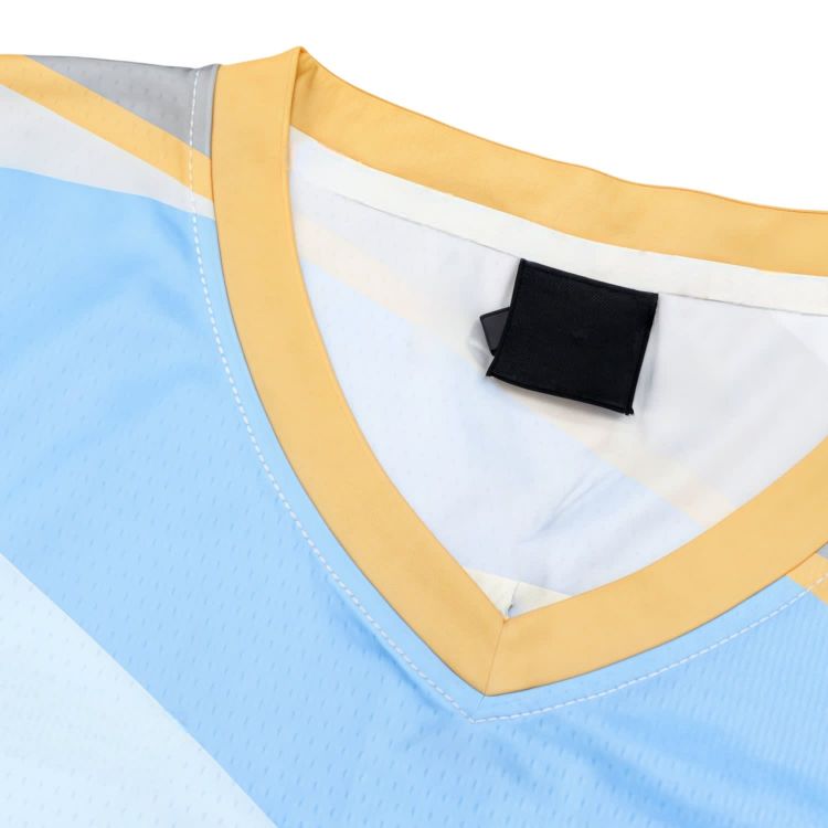 Picture of 100% Polyester Sublimated Breathable Small V-Neck Sleeveless Sport Jersey