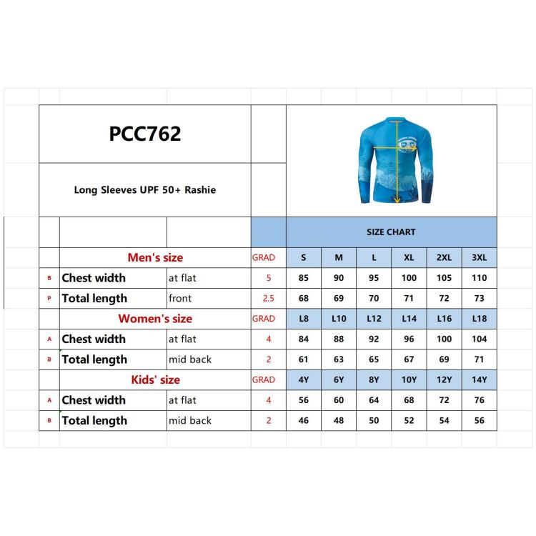 Picture of Sublimation Long Sleeves UPF 50+ Rashie