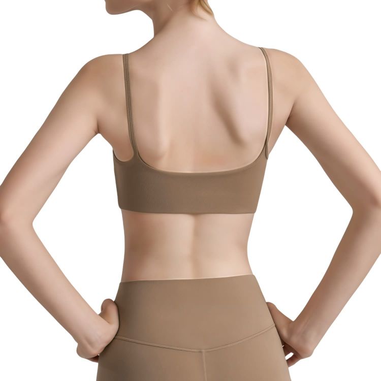 Picture of Women's Seamless Thin-Strap U-Back Yoga Crop Bra Tank
