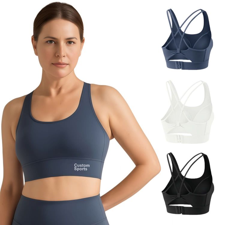 Picture of Women's Cross Back Yoga Crop Bra Tank