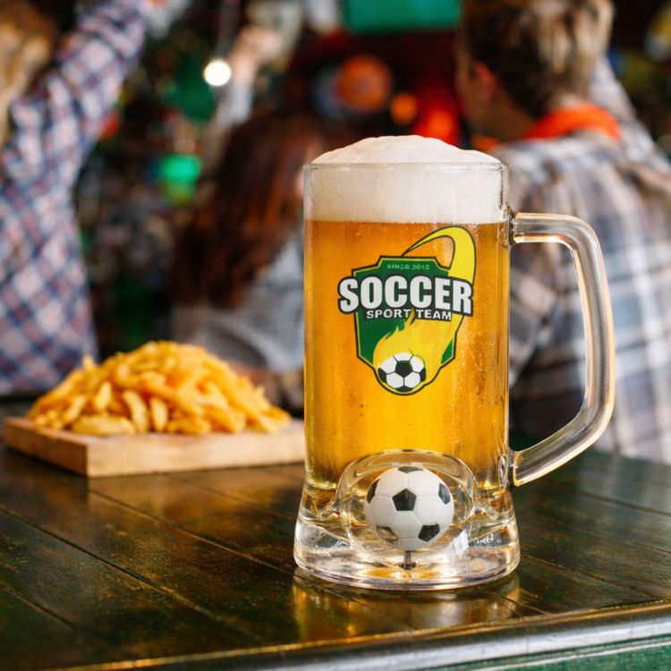 Picture of Beer Glass with Custom Spinner Toy