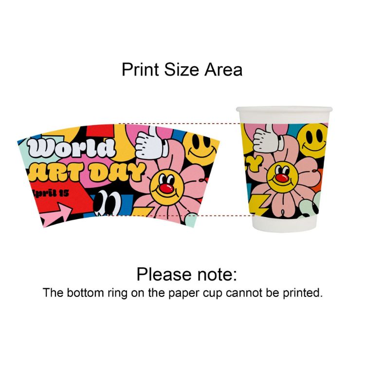 Picture of Home Compostable Aqueous Double Wall Paper Cups with Cup Sleeve