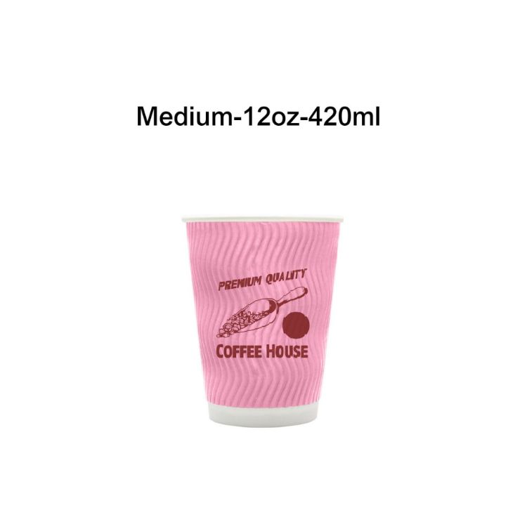 Picture of Home Compostable Aqueous Corrugated Double Wall Paper Cups