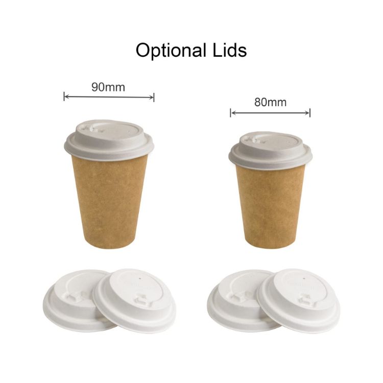 Picture of Home Compostable Aqueous Single Wall Kraft Paper Cups