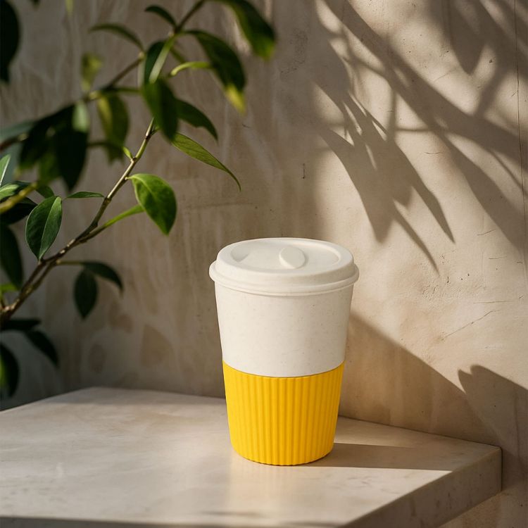 Picture of 380ML Wheat Straw Water Cup with Lid