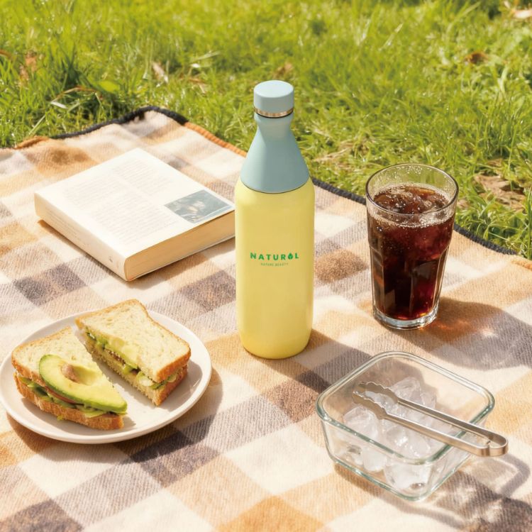 Picture of 600ML Stainless Steel 2 in 1 Double Wall Slim Bottle