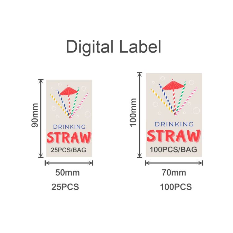Picture of Disposable 3-ply Straight Drinking Paper Straw