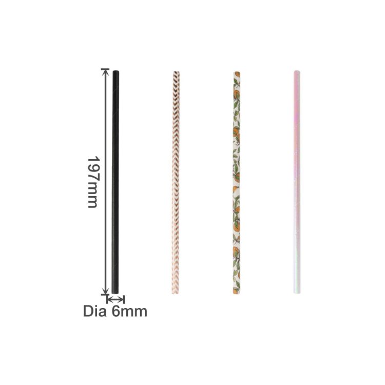 Picture of Custom Disposable 3-ply Straight Drinking Paper Straw