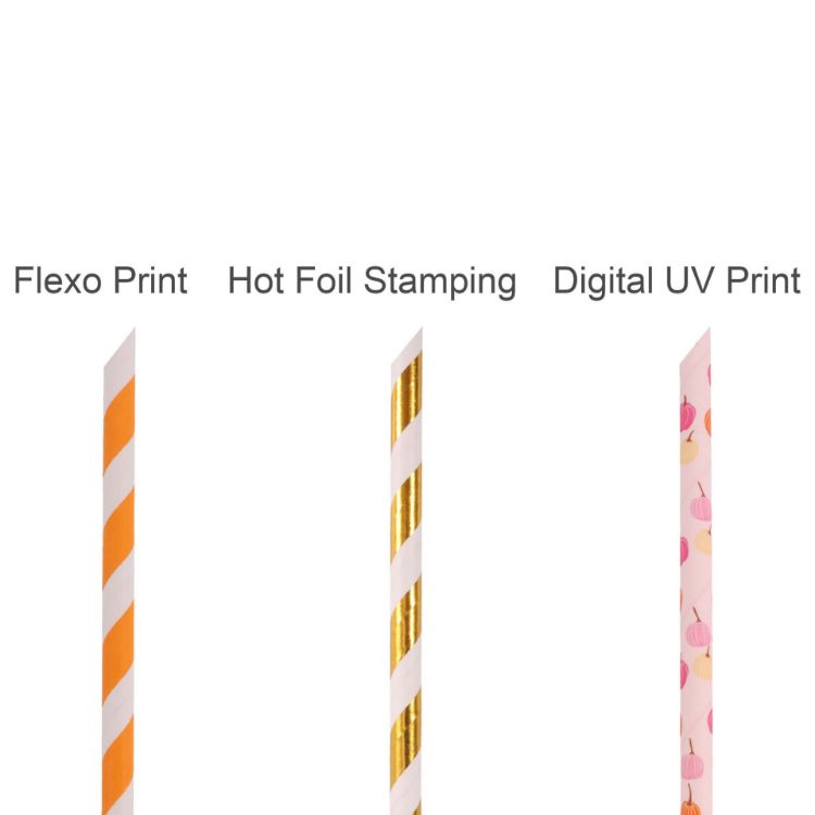 Picture of Custom Disposable 4-Ply Straight Angled Paper Straws