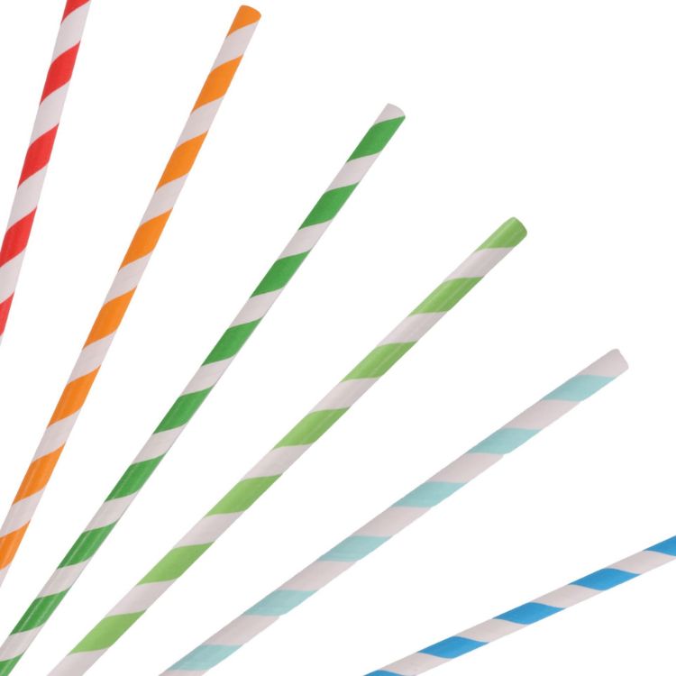 Picture of Custom Disposable 4-ply Straight Drinking Paper Straw