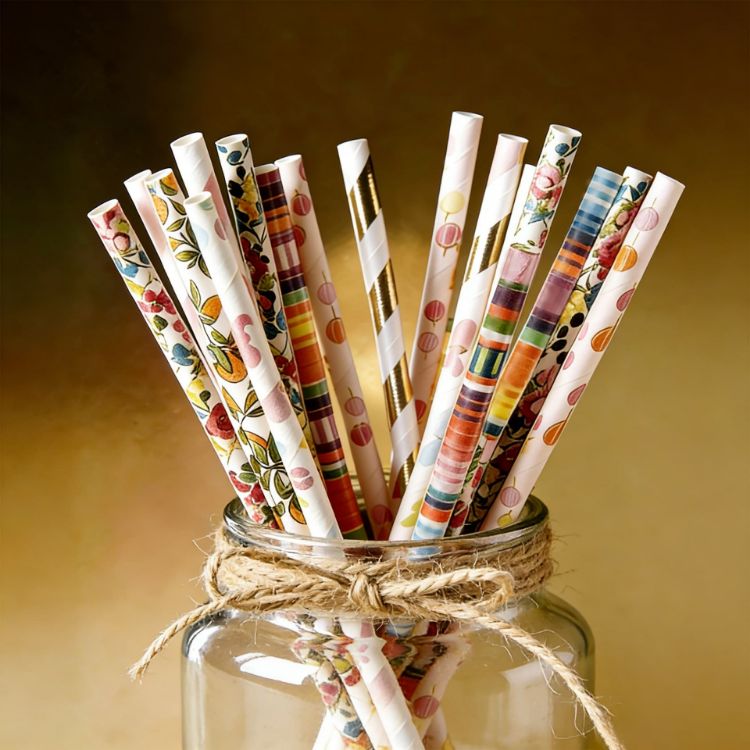 Picture of Custom Disposable 4-ply Straight Drinking Paper Straw
