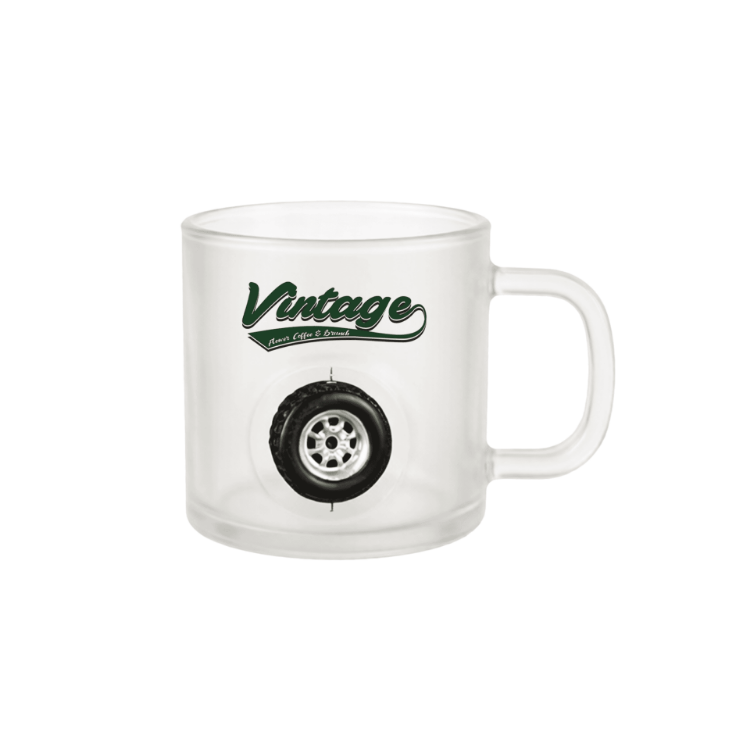 Picture of Frosted Glass Mug with Custom Spinner Toy