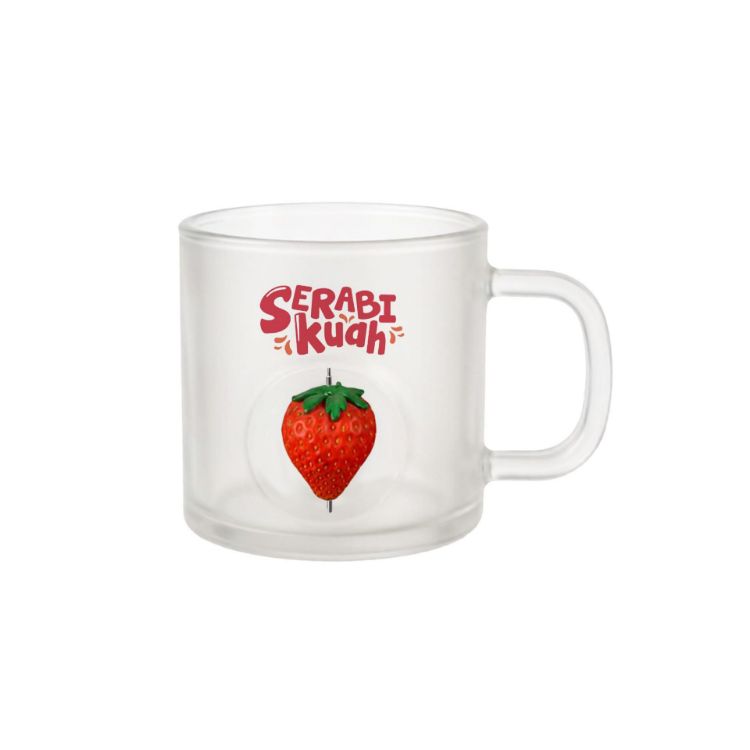 Picture of Frosted Glass Mug with Custom Spinner Toy