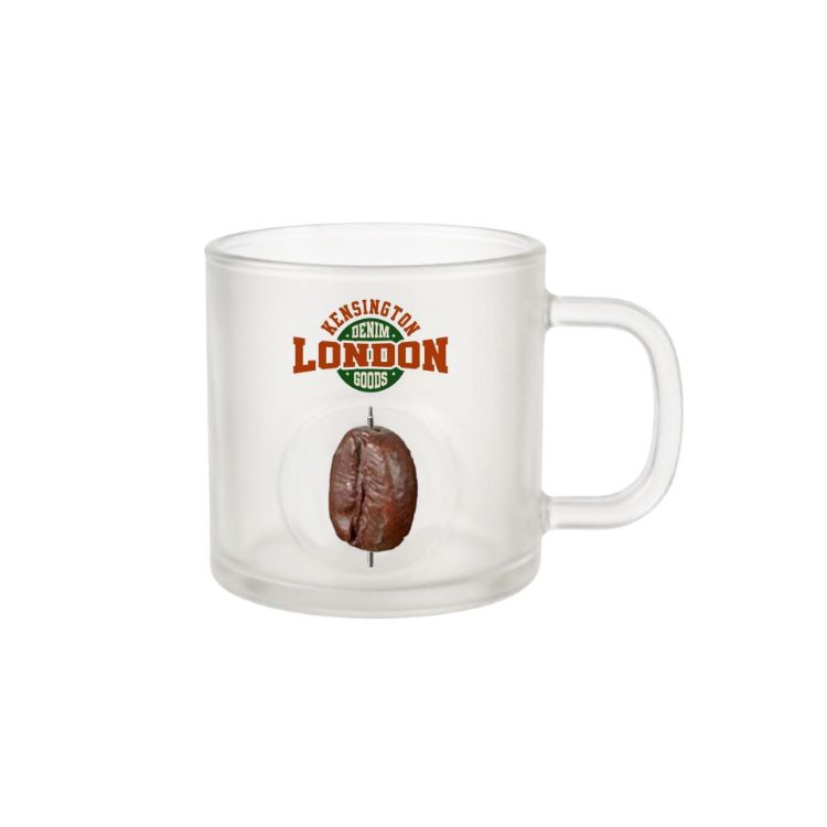 Picture of Frosted Glass Mug with Custom Spinner Toy