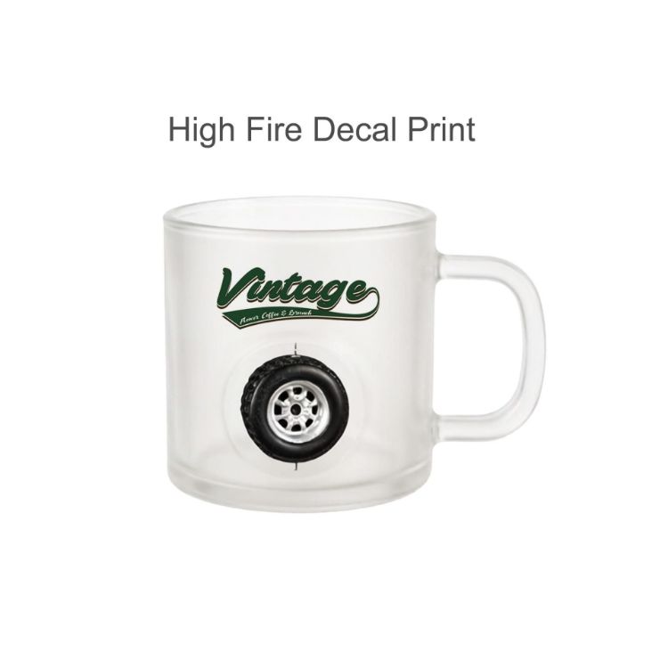 Picture of Frosted Glass Mug with Custom Spinner Toy