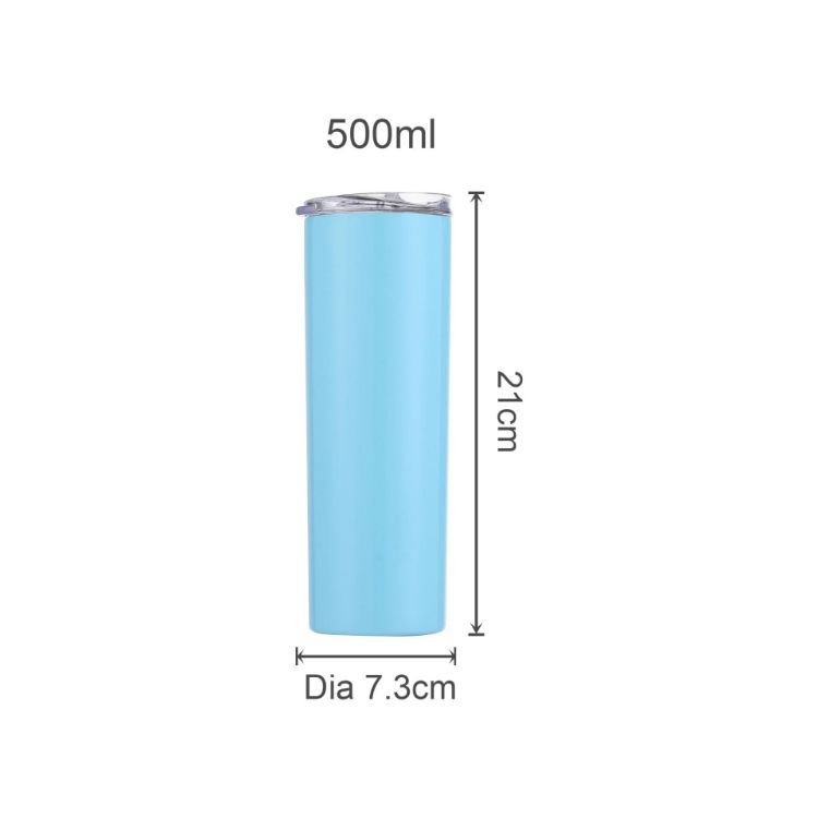 Picture of 580ML U-shaped Double Wall Stainless Steel Cup with Lid