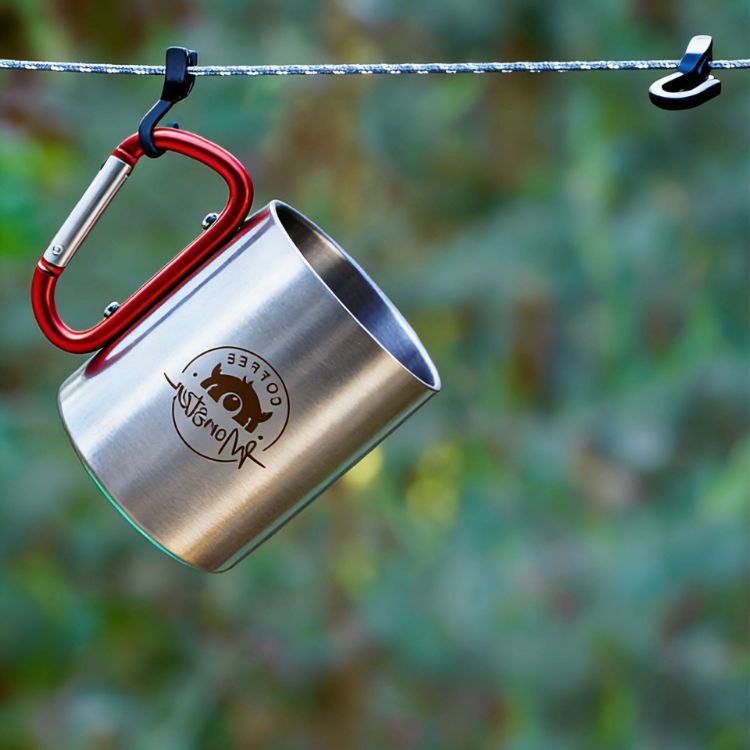Picture of 170ML/280ML Stainless Steel Insulated Travel Mug with Carabiner Handle