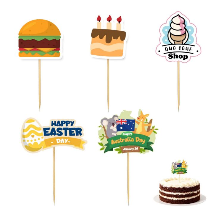 Picture of Pack of 100 Custom Coated Paper Toothpicks
