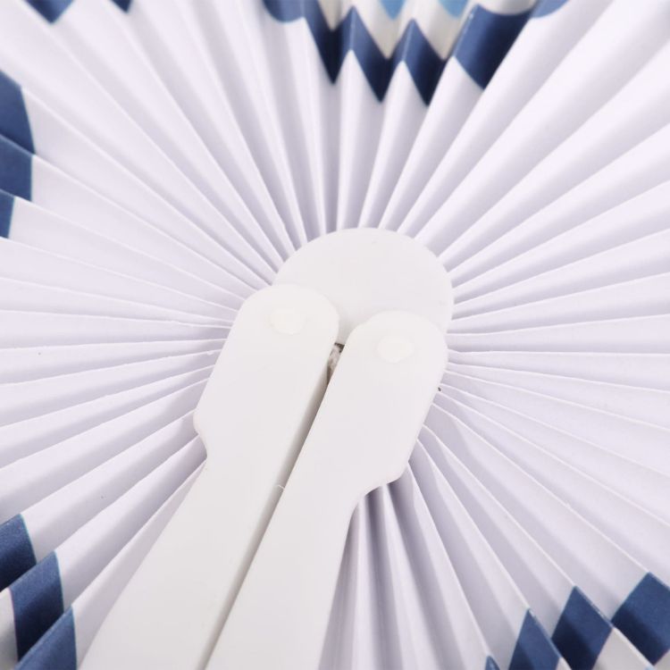 Picture of Heart Shape Plastic Handle Paper Fan