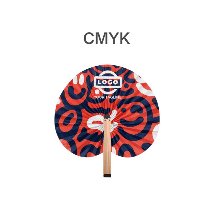 Picture of Peach Shape Wooden Paper Fan