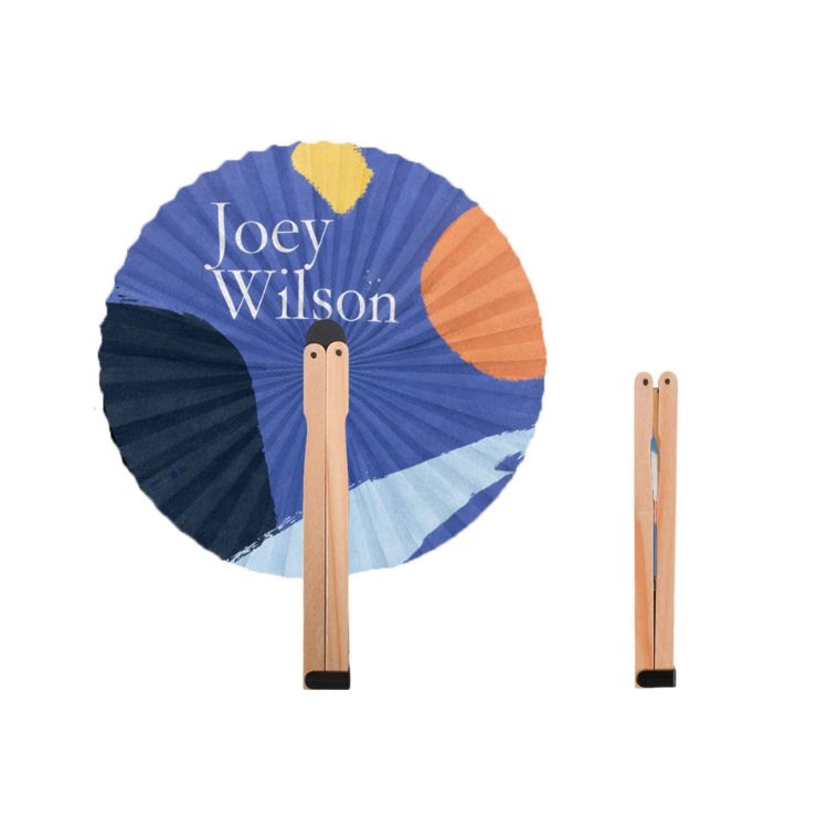 Picture of Round Wooden Paper Fan