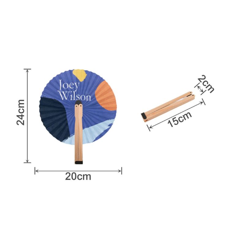 Picture of Round Wooden Paper Fan