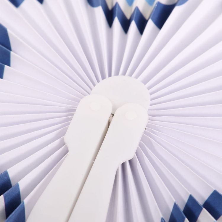 Picture of Peach Shape Plastic Handle Paper Fan