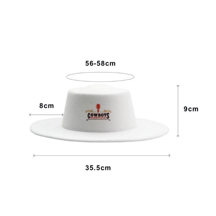Picture of Flat Top Felt Fedora Hat