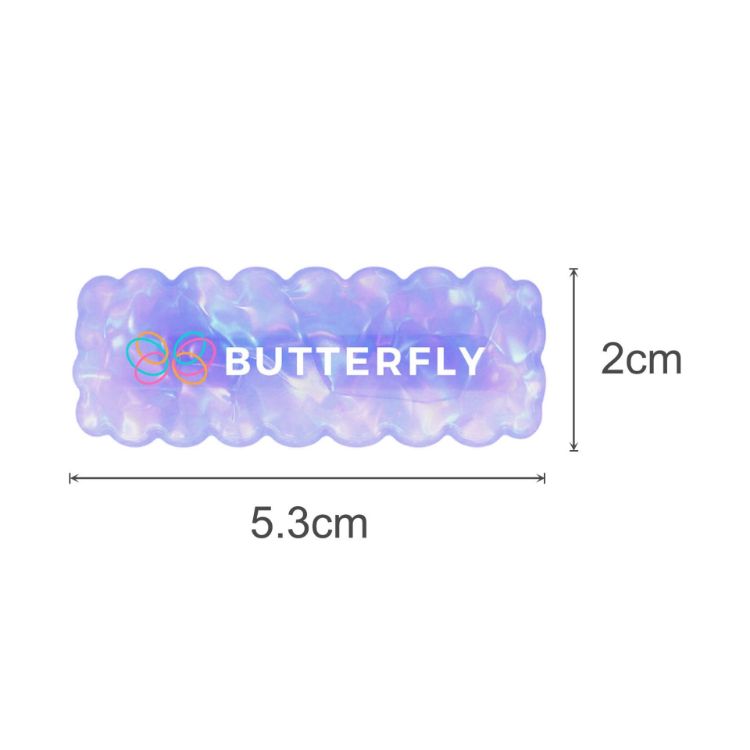 Picture of Wavy Rectangle Iridescent Hair Clip