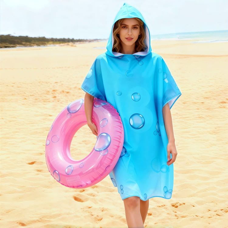 Picture of 100% Double-Sided Fleece Sublimation Adults Hooded Change Towel
