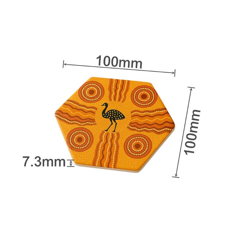 Picture of Hexagon Ceramic Coaster