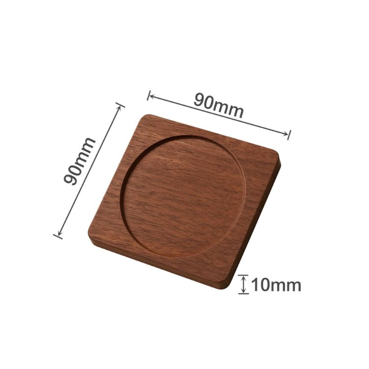 Picture of Square with Circular Center Wooden Coaster