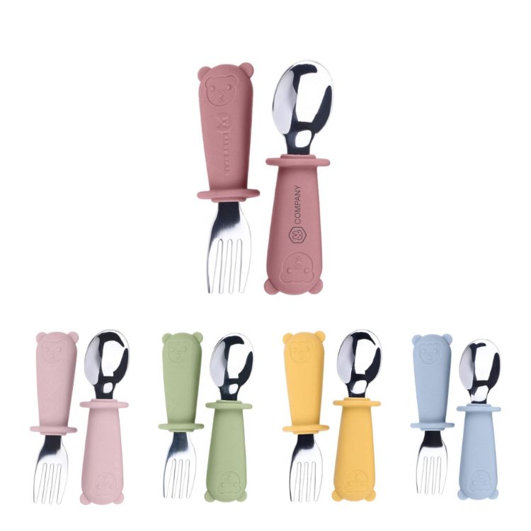 Picture of Silicone Stainless Steel Kids Cutlery