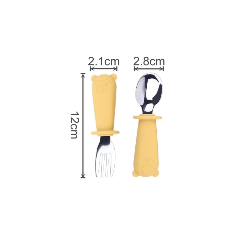 Picture of Silicone Stainless Steel Kids Cutlery