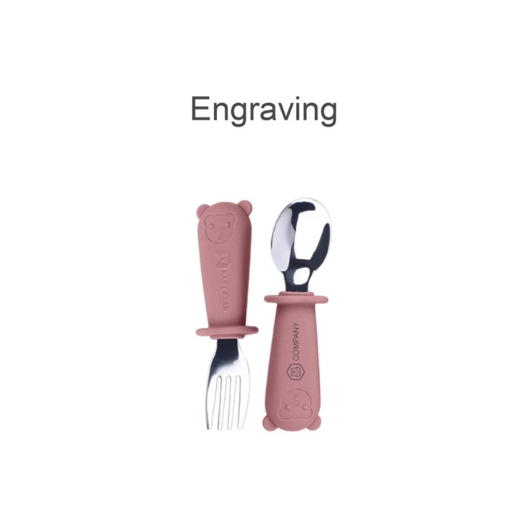 Picture of Silicone Stainless Steel Kids Cutlery