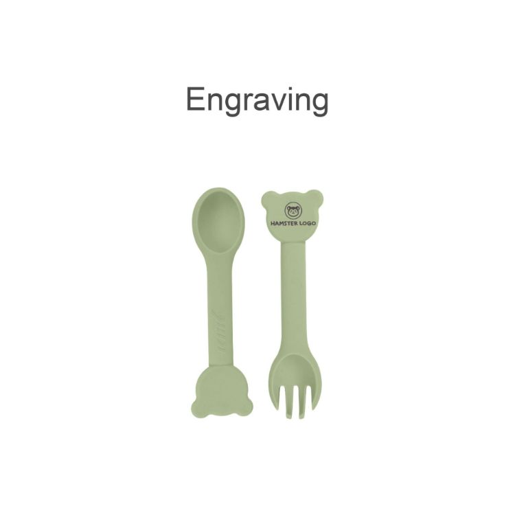 Picture of Bear Shape Silicone Kids Cutlery