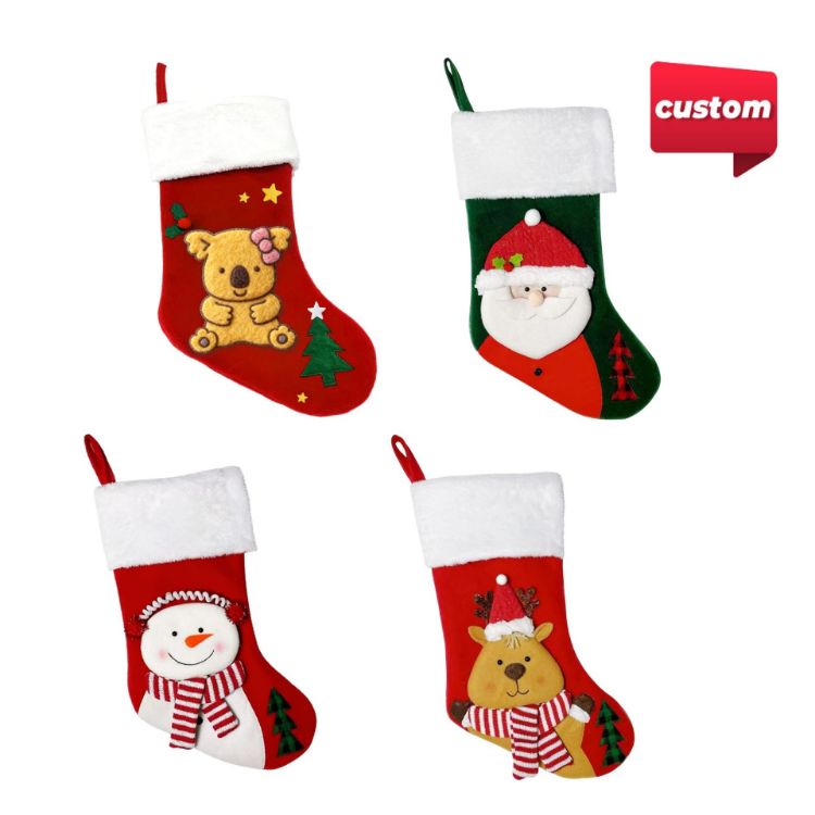 Picture of Custom Felt Patch Christmas Stocking