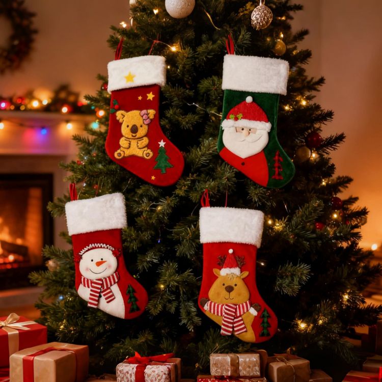 Picture of Custom Felt Patch Christmas Stocking