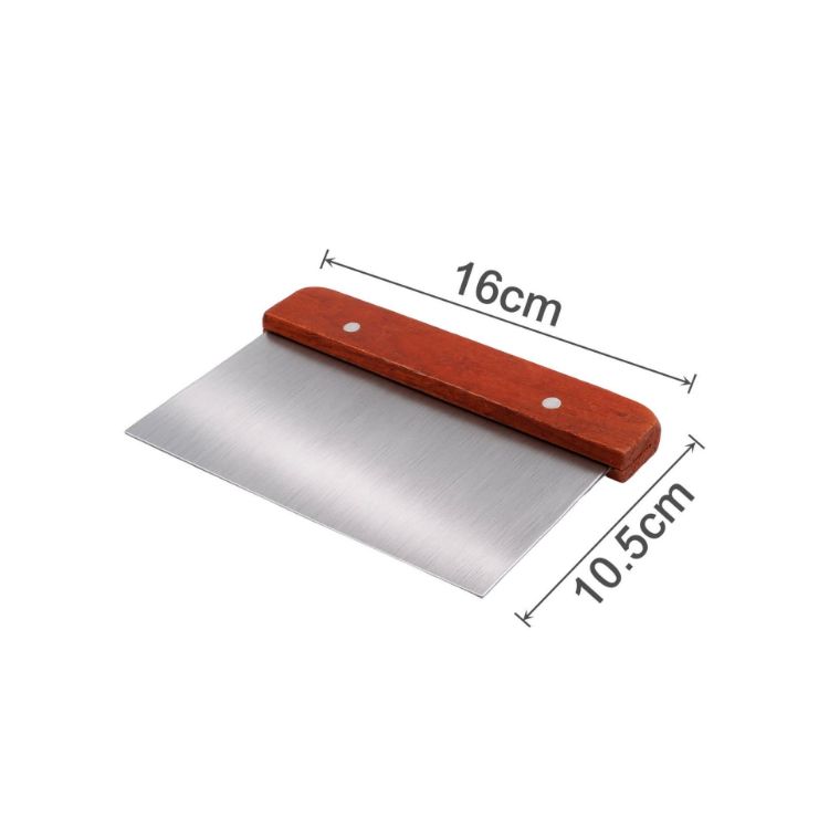Picture of Stainless Steel Dough Scraper with Wood Handle